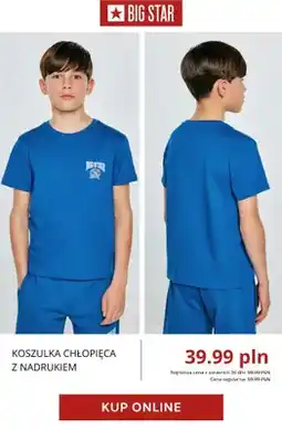 Big Star Koszulka chłopięca z nadrukiem BIG STAR oferta