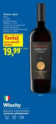 Lidl Wino Primitivo - Merlot oferta