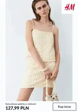 H&M Siateczkowa spódnica z cekinami H&M oferta