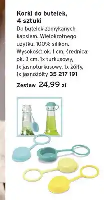 Tchibo Korki do butelek wielokrotnego użytku 100% silikon wysokość ok. 1cm średnica ok. 3cm 4-pak oferta