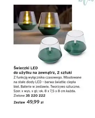Świeczki LED do użytku na zewnątrz 2 sztuki