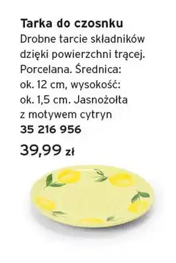 Tchibo Tarka do czosnku porcelana jasnożółta z motywem cytryn 12x1,5cm oferta