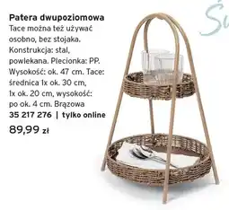 Tchibo Patera dwupoziomowa wys. ok. 47cm oferta