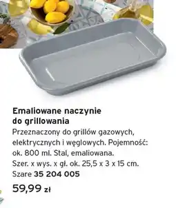 Tchibo Emaliowane naczynie do grillowania stalowe szare 800ml 25,5x3x15cm oferta