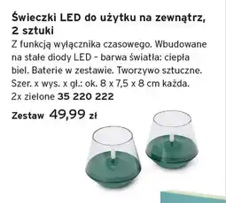 Tchibo Świeczki LED do użytku na zewnątrz zielone 8x7,5x8cm 2-pak oferta