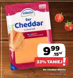Netto Ser Cheddar Miletto plastry oferta