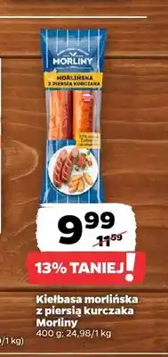 Netto Kiełbasa morlińska z piersią kurczaka Morliny oferta