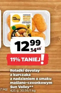 Netto Roladki devolay z kurczaka z nadzieniem o smaku maślano-czosnkowym Sun Valley oferta