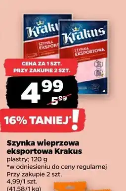 Netto Szynka wieprzowa eksportowa Krakus plastry oferta