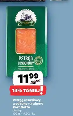 Netto Pstrąg łososiowy wędzony na zimno plastry Port Netto oferta