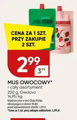Chata Polska Mus owocowy Owolovo oferta