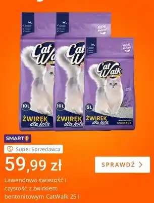 Żwirek bentonitowy dla kota CatWalk zapach lawendy