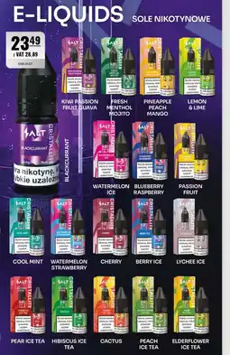Eurocash E-liquids sole nikotynowe oferta