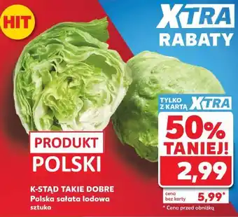 Kaufland K-STĄD TAKIE DOBRE Polska sałata lodowa sztuka oferta