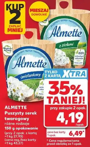 Kaufland ALMETTE Puszysty serek twarogowy oferta