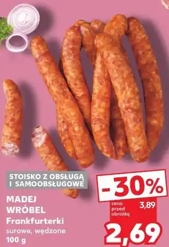 Kaufland Madej Wróbel Frankfurterki surowe, wędzone oferta