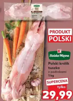 Kaufland Stoisko Mięsne Polski królik tuszka z podrobami oferta