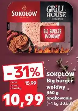 Kaufland Sokołów Big burger wołowy oferta