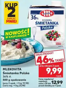 Kaufland Mlekovita Śmietanka Polska 36% tł oferta