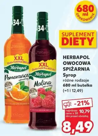 Kaufland HERBAPOL OWOCOWA SPIŻARNIA Syrop oferta