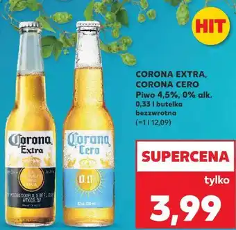 Kaufland CORONA EXTRA, CORONA CERO Piwo 4,5%, 0% alk oferta