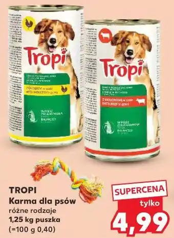 Kaufland Tropi Karma dla psów różne rodzaje oferta