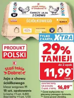 Kaufland Jaja z chowu ściółkowego klasa wagowa M Stąd takie Dobre! 15 szt oferta
