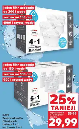 Kaufland DAFI Zestaw wkładów filtrujących Unimax 4 + 1 lub Classic 5 + 1 oferta