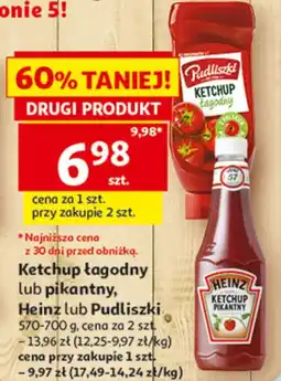 Auchan Ketchup Pudliszki lub Heinz oferta