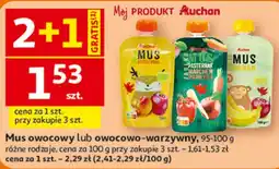 Auchan Mus owocowy lub owocowo-warzywny Auchan oferta