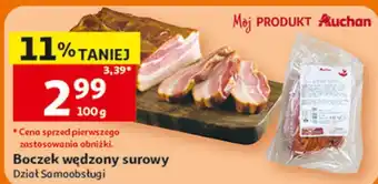 Auchan Boczek wędzony surowy oferta
