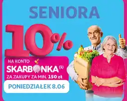 Auchan 10% na konto Skarbonka dla posiadaczy karty ze statusem Seniora oferta
