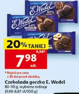 Auchan Czekolada gorzka E. Wedel oferta