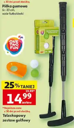 Auchan One Two Fun Teleskopowy zestaw golfowy oferta