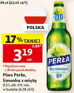 Auchan Piwo Perła, limonka z miętą oferta