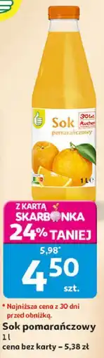 Auchan Sok pomarańczowy Auchan oferta