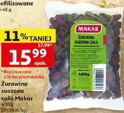 Auchan Makar Żurawina suszona cała oferta