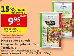 Auchan Pinsa z oliwą z oliwek klasyczna lub pełnoziarnista Tesori oferta