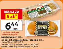 Auchan Brioche burger lub bułki burgerowe typu focaccia Dan Cake / Dakri oferta