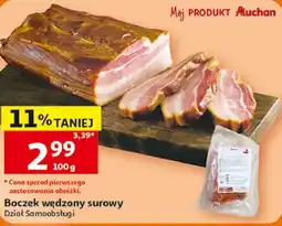 Auchan Boczek wędzony surowy oferta