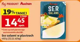 Auchan Ser salami w plastrach oferta