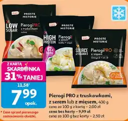 Auchan Pierogi PRO z truskawkami, z serem lub z mięsem oferta