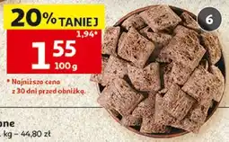 Auchan Poduszkowce zbożowe z kremem o smaku czekoladowym oferta