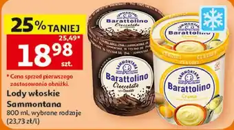 Auchan Lody włoskie Sammontana Barattolino oferta
