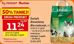 Auchan Żwirek drewniany dla zwierząt oferta
