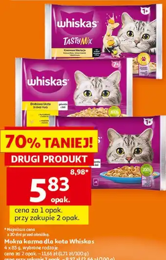 Auchan Mokra karma dla kota Whiskas oferta