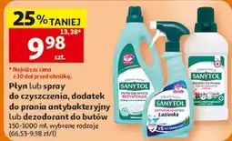 Auchan Płyn lub spray do czyszczenia, dodatek do prania antybakteryjny lub dezodorant do butów Sanytol oferta