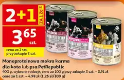 Auchan Monoproteinowa mokra karma dla kota lub psa PetRepublic oferta