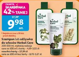 Auchan Szampon lub odżywka do włosów Herbal Care oferta