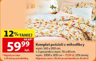 Auchan Komplet pościeli z mikrofibry oferta
